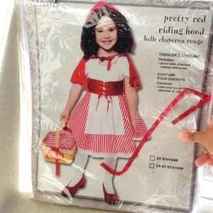 Little red riding hood girl toddler costume